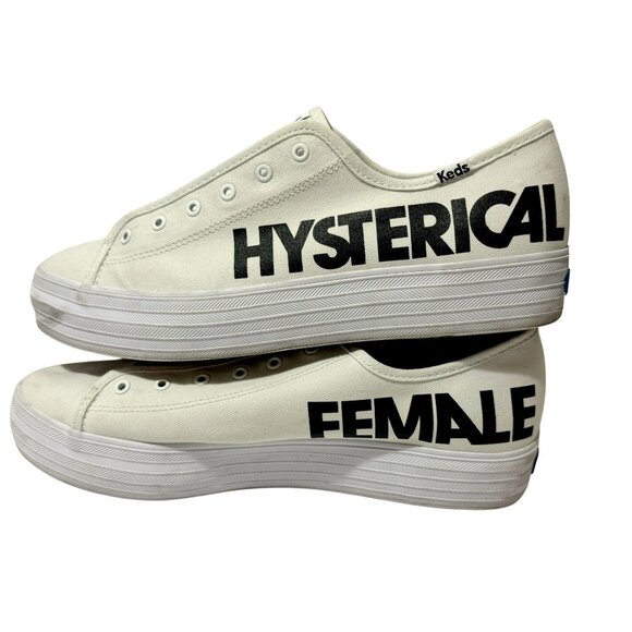 Keds X Rachel Antonoff HYSTERICAL FEMALE Ltd Edition Platform Sneakers Size 10 - Picture 1 of 9